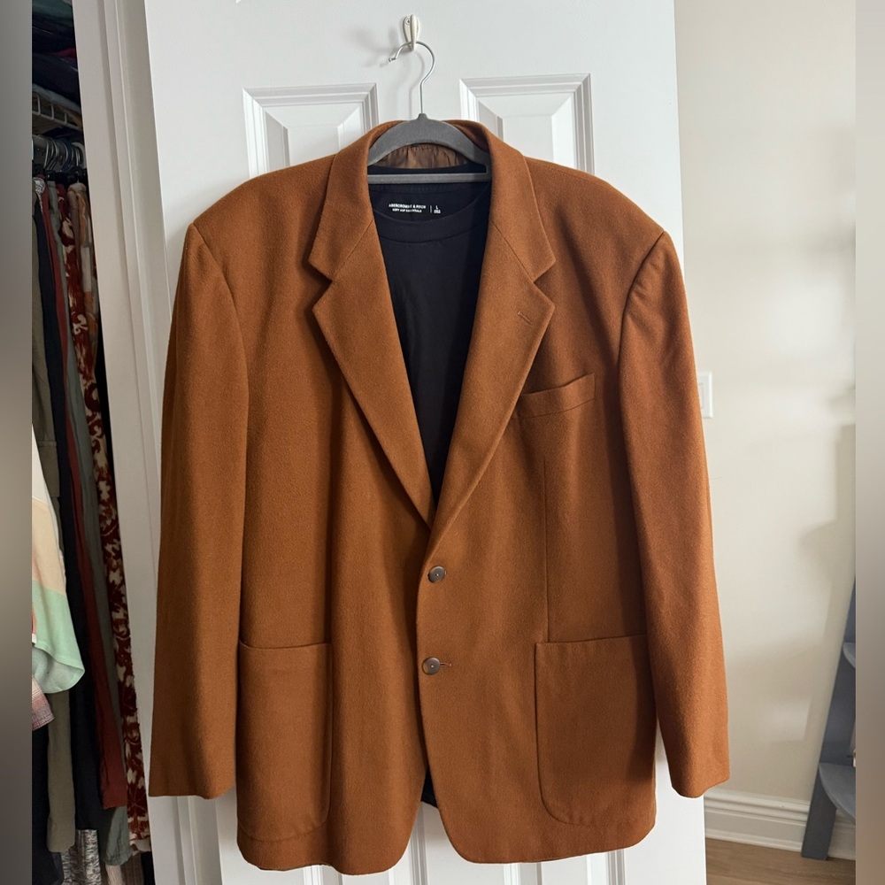 Brown Wool Retro Blazer Perfect